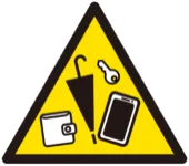 Take care not to drop belongings